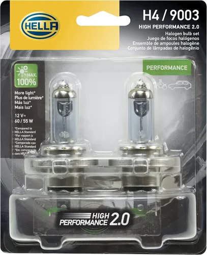Vista 3 de HELLA 9003 - Bombilla de alto rendimiento de 2.0 TB, 12 V, 60/55 W, paquete de 2