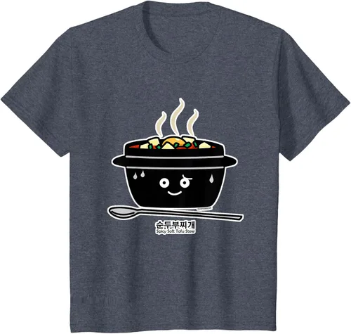 Vista 98 de Sopa coreana de guiso de tofu suave picante Sundubu jjigae huevo caliente, gris, S Negro