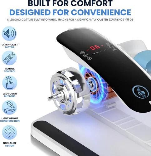 Vista 8 de Máquina Elíptica Bajo Escritorio – Ejercicio de Pedal Eléctrico Sentado para Adultos y Mayores, Silencioso Ejercicio de Piernas Elíptico con Control