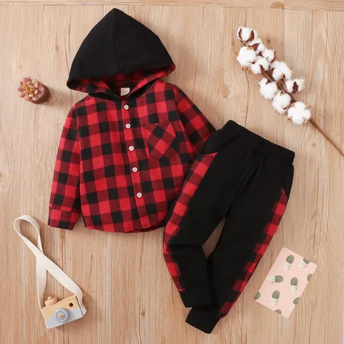 Vista 9 de Conjunto de sudadera con capucha y pantalones de manga larga para bebé niño