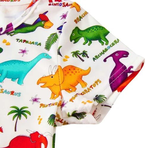 Vista 4 de ALISISTER Vestido de verano de manga corta para niñas pequeñas, 2-9T
