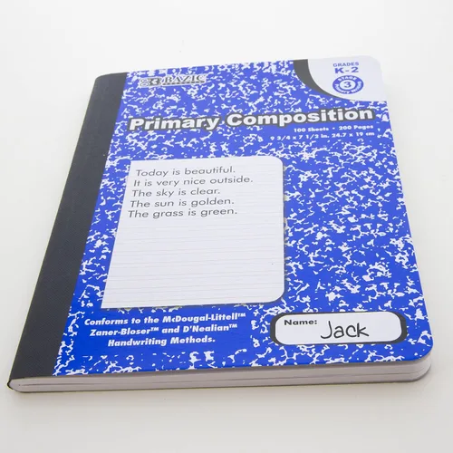 Vista 6 de BAZIC PRODUCTS Libro de composición de mármol primario de 100 unidades, para oficina de notas escolares