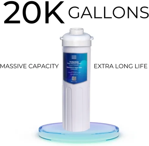 Vista 2 de Cartucho de filtro de agua de repuesto de 20,000 galones para sistema de agua debajo del fregadero Drinkpod