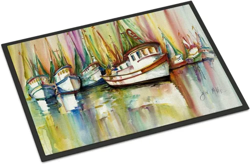 Vista 66 de Caroline's Treasures JMK1017JMAT - Tapete de caza de rana garza azul, 24 x 36 pulgadas, tapete para puerta delantera, interior y exterior