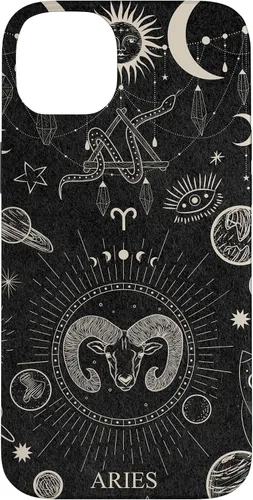 Vista 15 de Carcasa para iPhone 17 con signo del zodiaco astrológico y estético celestial de Aries