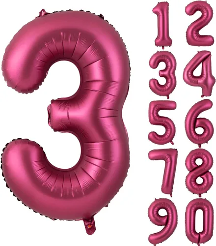 Vista 87 de Globos gigantes de helio de aluminio de 40 pulgadas, color negro, globos digitales grandes del número 0 para decoración de fiesta de cumpleaños