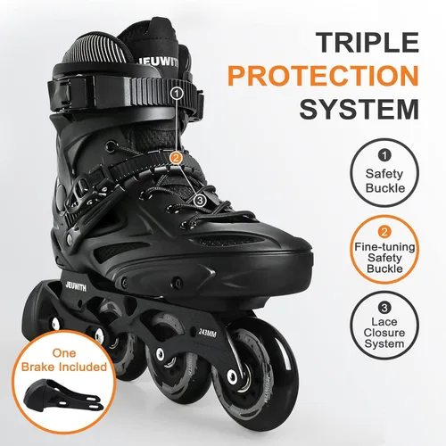 Vista 2 de Patines en línea para mujeres y hombres, cuchillas de calle al aire libre, para adultos, hombres y mujeres, patines profesionales de fitness unisex