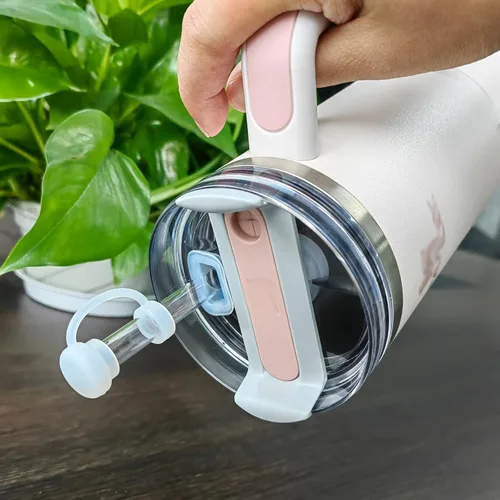 Vista 7 de HOMDSG Juego de tapones antiderrames para Stanley Cup 2.0 de 40 onzas y 30 onzas, accesorios que incluyen tapa de pajilla, tapón de fijación