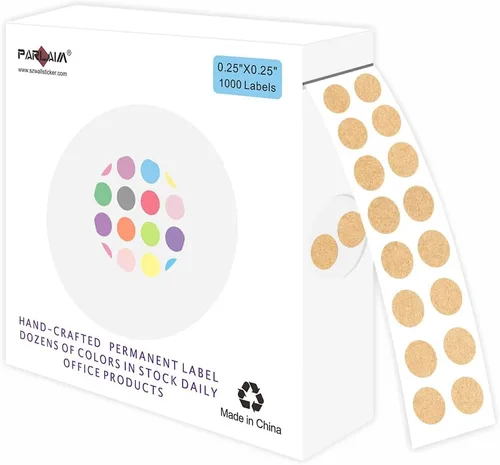 Vista 11 de PARLAIM Calcomanías de punto de código de color de 0.25 pulgadas, 1000 calcomanías de codificación en rollo para oficina, aula de estudiantes, Agua