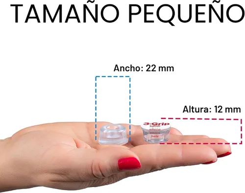 Vista 5 de Tope de Puerta - Topes de Goma de Tamaño Pequeño - Topes de Puerta Transparentes para Pared - Protector de Pared Tope de Puerta de Goma Transparente