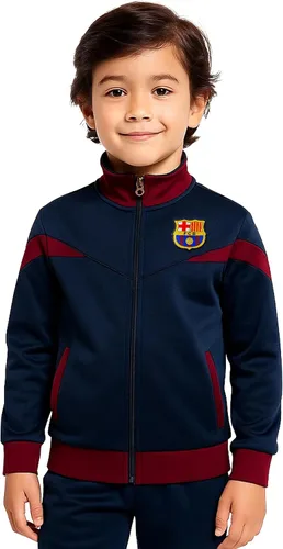 Vista 9 de Icon Sports Chaqueta de fútbol con licencia oficial del FC Barcelona - Unisex para niños