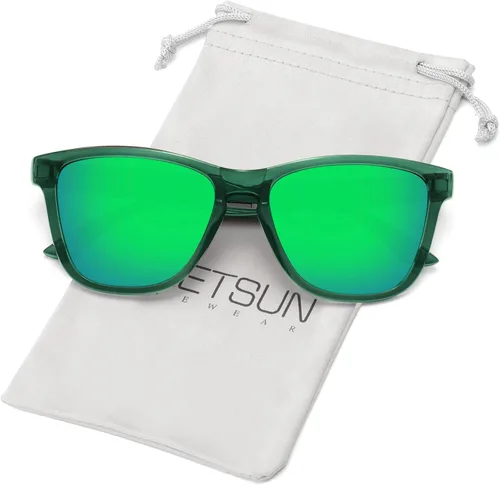 Vista 10 de Meetsun - Lentes de sol polarizados, unisex, modernos, con estilo de diseñador, clásico y retro A1 Negro Brillante