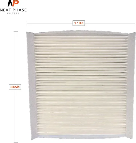Vista 2 de Paquete de 1 filtro de aire de cabina, fabricado en Estados Unidos, compatible con varios modelos de automóviles Fiat y Jeep. Reemplaza a O.E.