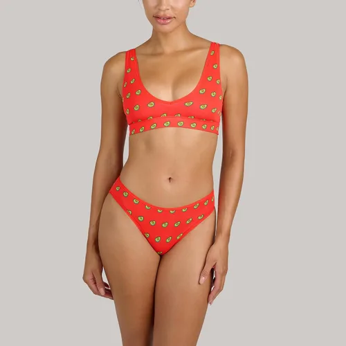 Vista 3 de MeUndies Bikini de algodón elástico para mujer, tela exclusiva de Tienda, paquete de 5