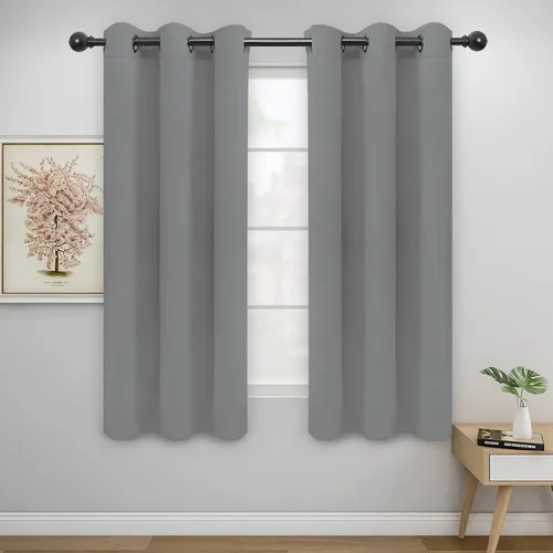 Vista 81 de Easy-Going - Cortinas opacas para dormitorio, aislamiento térmico sólido con ojales, cortinas de ventana para reducción de ruido, cortinas