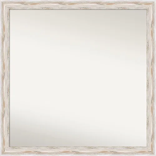 Vista 498 de Amanti Art Espejo personalizado, espejo de baño estrecho Alexandria White Wash, espejo de pared o espejo de tocador de baño sobre el fregadero