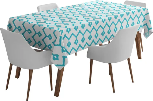 Vista 24 de Mantel cuadrado para interiores y exteriores de 58 x 58 pulgadas, mantel cuadrado impermeable para mesa de patio, manteles de primavera/verano