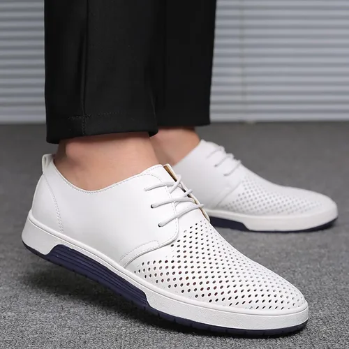 Vista 7 de Zapatos Oxford casuales para hombre, zapatos de vestir con cordones, cómodos zapatos deportivos de moda