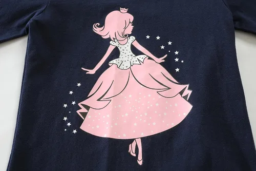 Vista 2 de DDSOL Conjunto de pijamas de manga larga para niñas pequeñas, pijamas de algodón para bebés, cálidas