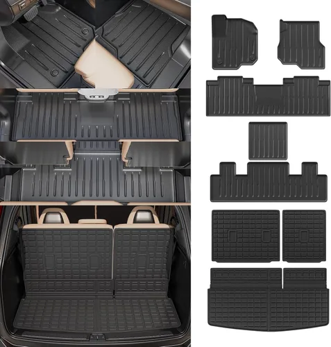 Vista 15 de Floor Mats Set (7 PCS) for 2016-2025 2026 Dodge Durango 7-Seater