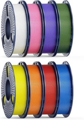Vista 10 de SUNLU PLA+ 2.0 Filamento 0.07 in, paquete de carrete de 2.2 lbs, filamento de impresora 3D Pla Bundle-1kgx4-2230179
