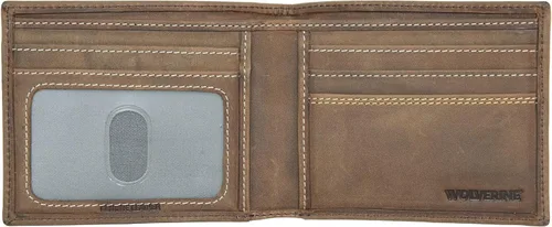 Vista 32 de WOLVERINE Billetera plegable de lona/cuero para hombre