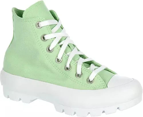 Vista 4 de Converse Chuck Taylor All Star Lugged High Canvas Sneaker - Zapatos deportivos de lona con cordones estilo cierre - menta neónblanconegro