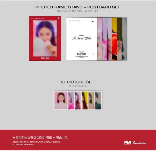 Vista 4 de KPOP CHUNGHA - Saludos de la temporada 2021, incluye caja de salida, calendario de escritorio, libro de fotos, funda especial, código secreto