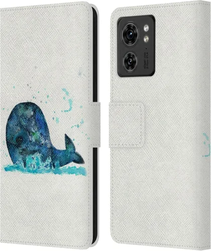 Vista 9 de Head Case Designs Officially Licensed Wyanne Blue Watercolour Bear Animals 2 Leather Book Wallet Case Cover Compatible with Motorola Moto Edge 40