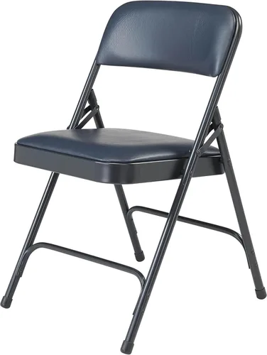 Vista 8 de Sillas plegables de tela prémium, de National Public Seating (4 unidades), Gris, 4 Gris cálido