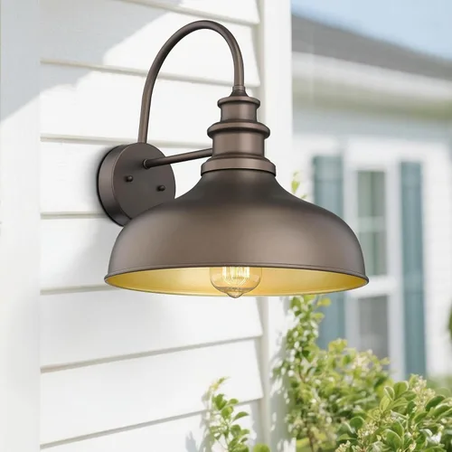 Vista 7 de Bestshared Paquete de 4 luces de pared para exteriores, luz de granero de granja, farol resistente al agua para exteriores, base E26, aplique