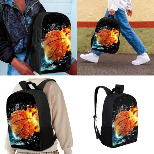Vista 7 de HUGS IDEA Juego de 3 bolsas escolares con aislamiento térmico para el almuerzo, estuche para lápices