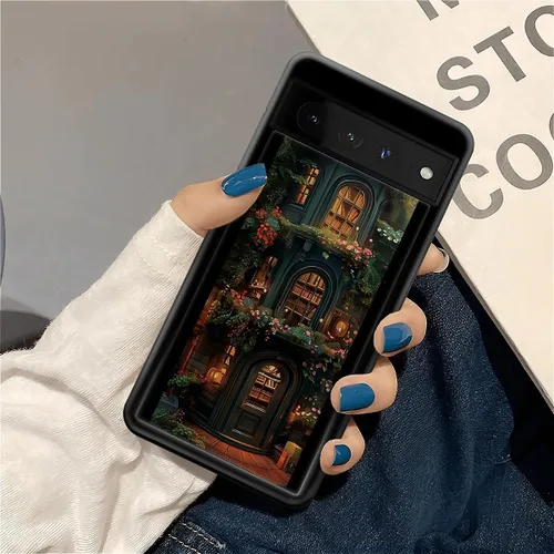 Vista 176 de Compatible con Google Pixel 4A 5G Mobile Case Creative Acrylic Panel trasero Silicona Protección Grip especialmente diseñado para Google Pixel 4A 5G