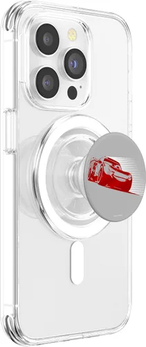 Vista 3 de Disney Pixar Cars Lightning McQueen Retrato simple PopSockets MagSafe PopGrip para iPhone