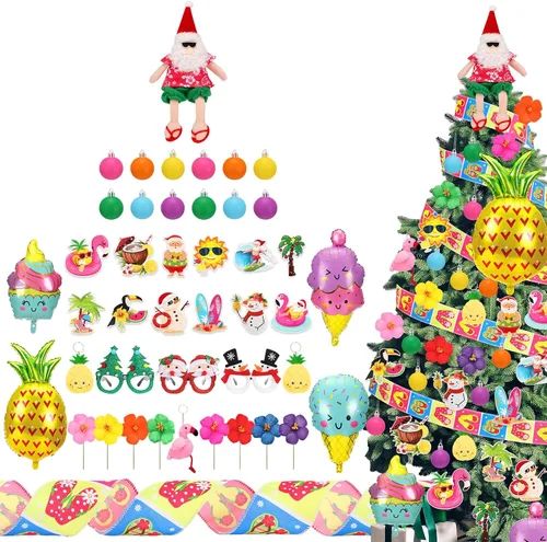 Vista 18 de 43 adornos patrióticos para árbol del 4 de julio, Día de la Independencia, adornos para árbol de Navidad, decoración de lazo rojo, blanco y azul