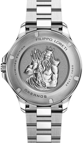 Vista 2 de FILIPPO LORETI OKEANOS - Men's Wrist Watch - 100M Water Resistant Watches 42mm Diver Dial wLuminous Hands Stainless Steel Watch Stainless Steel