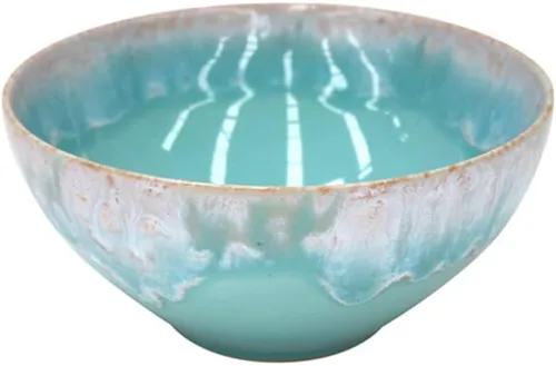 Vista 16 de Casafina Plato de cerámica de cerámica de 11 pulgadas, colección Taormina, aguamarina, apto para microondas y lavavajillas, acristalamiento seguro