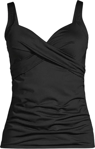 Vista 2 de Lands' End Traje de baño tankini con varillas, resistente al cloro, con control de abdomen, cuello en V