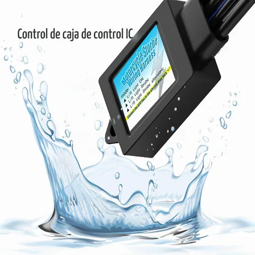 Vista 5 de Kit de arnés de cableado de interruptor Somaer para luz LED de motocicleta, con 3 modelos: siempre encendido/estroboscópico/parpadeo izquierdo