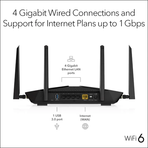 Vista 4 de NETGEAR Nighthawk AX4 WiFi 6 Router