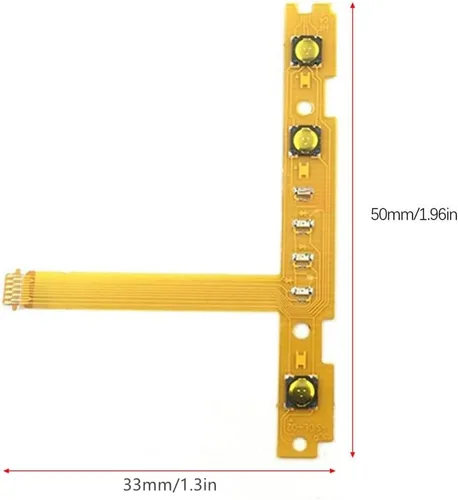 Vista 2 de Onyehn 2 Pairs(SL+SR) Right and Left Flex CableButton Key,LR Flex Cable Suit for Nitendo Switch NSSwitch OLED Joy Con Repair Part