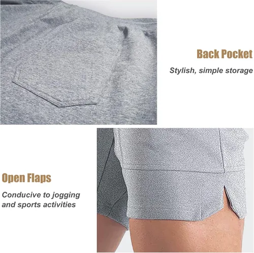 Vista 5 de BUXKR Pantalones cortos de entrenamiento para hombre, 5 pulgadas, de secado rápido, pantalones cortos de gimnasio para hombre, pantalones cortos