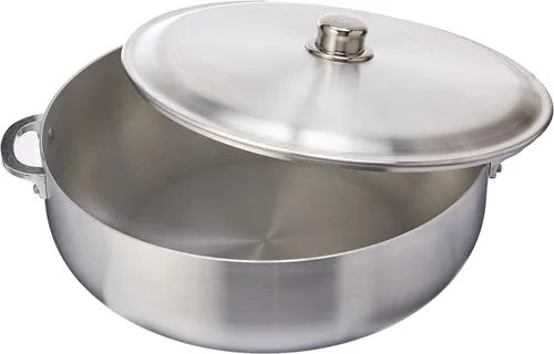 Vista 5 de Uniware Caldero de aluminio de calidad estupenda/olla común con tapa de aluminio, grosor 0.118 in, 1.7 QT