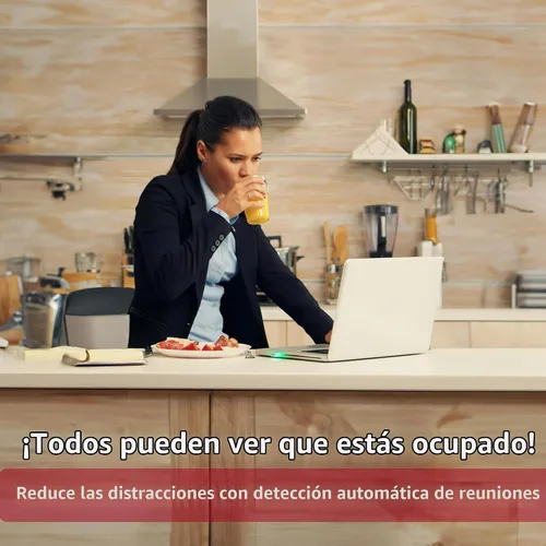 Vista 5 de MuteMe Mini - USB A - Botón de silencio físico iluminado para Zoom, Teams y más (como se ve en Shark Tank). Software gratuito para Windows/Mac