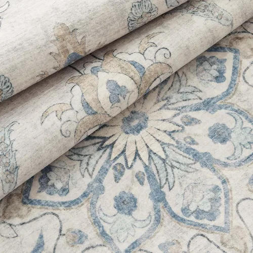 Vista 8 de jinchan Alfombra vintage de 2 x 3 pies para entrada, lavable, diseño floral romántico, tapete pequeño antideslizante, tapete ligero de bajo perfil
