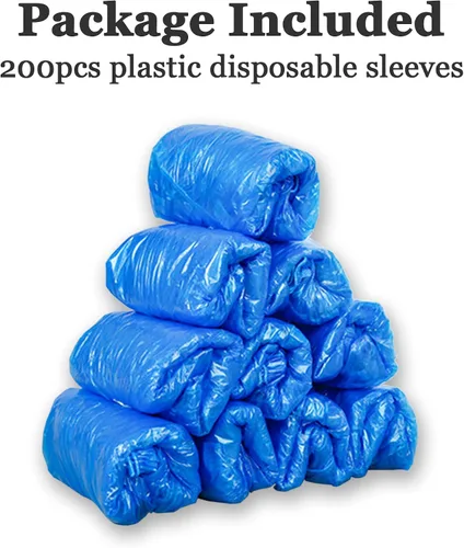 Vista 6 de Yzurbu Mangas de brazo desechables, cubiertas protectoras impermeables de plástico con elástico en el puño