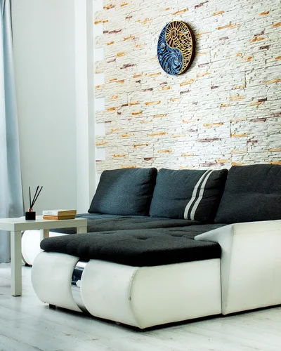Vista 8 de Decoración de pared para el hogar, Yin Yang Corte láser multicapa tallado elegante mandala de madera para colgar, paneles MDF para decoración, obras