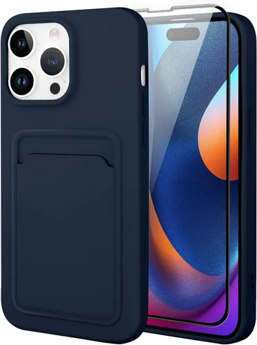 Vista 99 de MZELQ Compatible con iPhone 11 Funda TPU Soporte para Tarjetas Cubierta de Billetera, Protección de Cámara + Protector de Pantalla Funda Suave