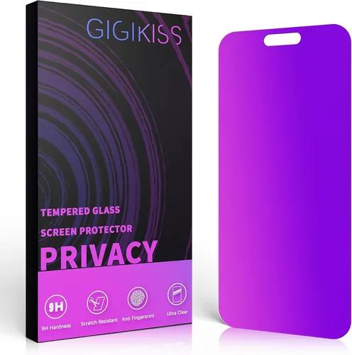 Vista 8 de GIGIKISS Protector de pantalla de privacidad compatible con iPhone 12 Pro Max de 6.7 pulgadas, degradado morado, antiespía, anti luz azul, protector