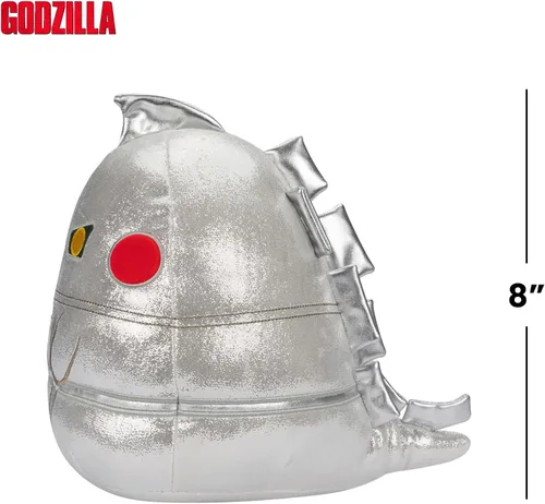 Vista 2 de Squishmallows Kellytoy Godzilla - Juguete de peluche (8 pulgadas, Mechagozilla), gris, 8 pulgadas (SQK2817)